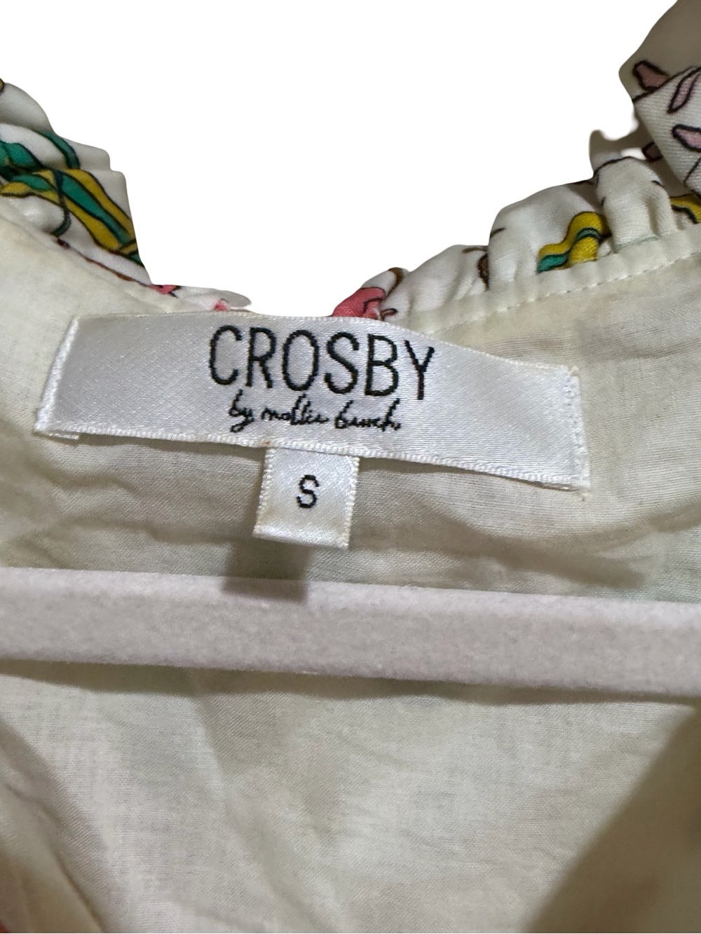 πΈβ CROSBY by Mollie Burch Rosie Top β Woodcut Floral Print Size Small - Picture 4 of 10